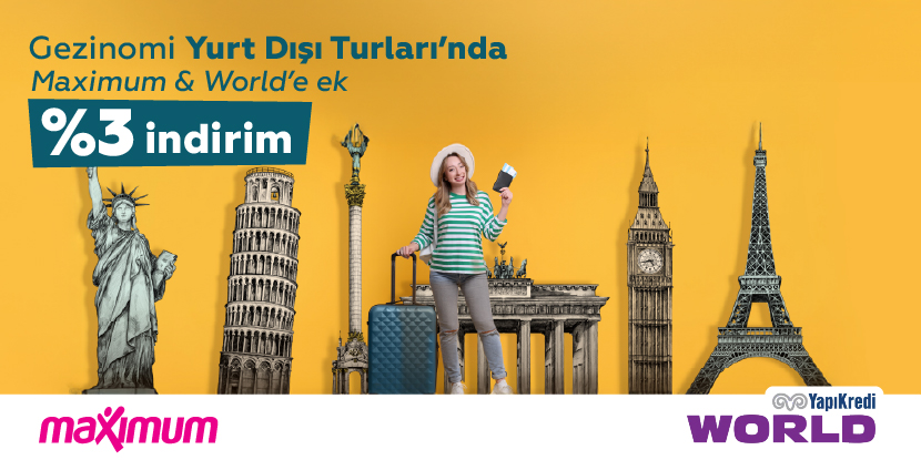 Maximum – World Kredi Kartlarına Özel Ekstra %3 İndirim 