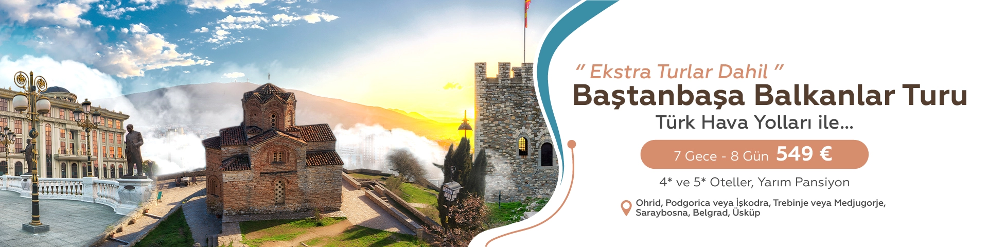 Baştanbaşa Balkanlar Turu - Ekstra Turlar Dahil - (Beg-Skp)