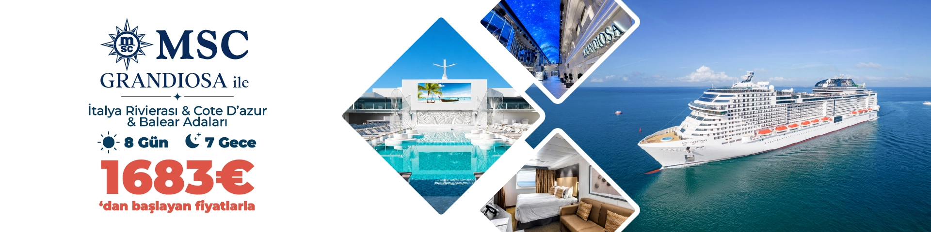 MSC Grandiosa ile İtalya Rivierası & Cote D’azur & Balear Adaları