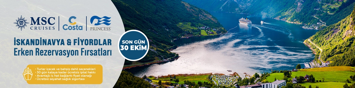 İskandinavya & Fiyordlar Erken Rezervasyon Gemi Turları