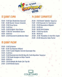 Courtyard Long Beach Holiday Resort Sömestr Tatili Etkinlikleri