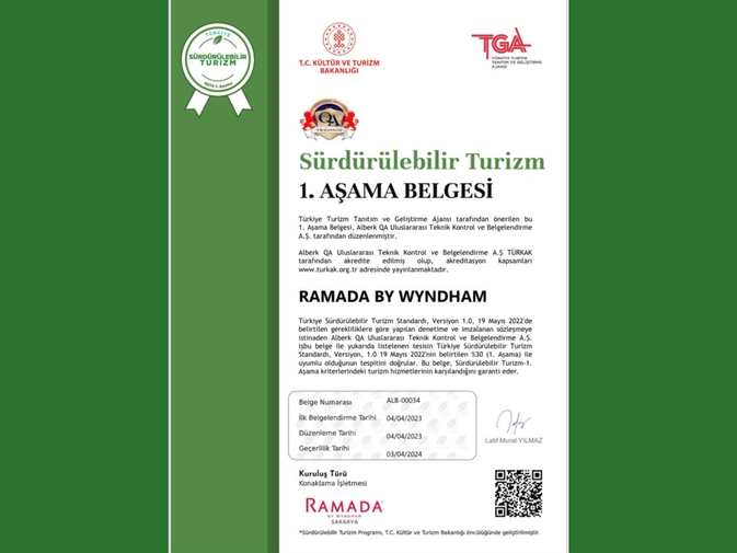 Sürdürülebilir Turizm Belgesi